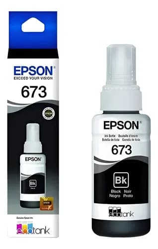 Tinta Epson Original T673 Negro L805 L810 L1800 Negro