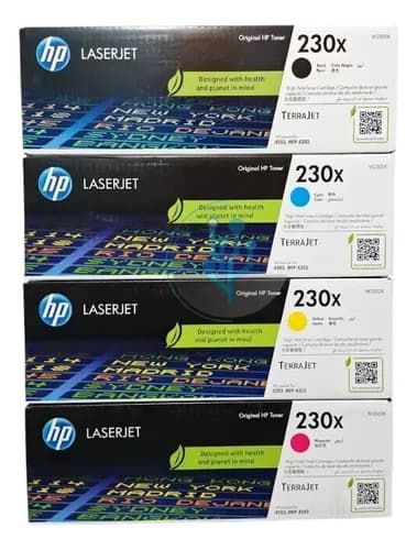 Combo Toners Hp 230x Los 4 Colores Laser Negro