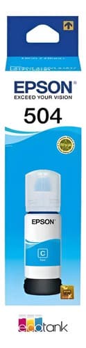 Botella Tinta Epson 504 Cian L4150 L4160 L6161 L6171 L6191 Cian
