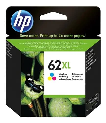 Tinta Hp 62xl Tricolor Alto Rendimiento