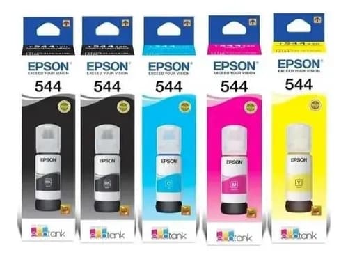 Kit Tintas 544 Epson X4 L3310 L3350 Negro Cian Magenta Amari Negro