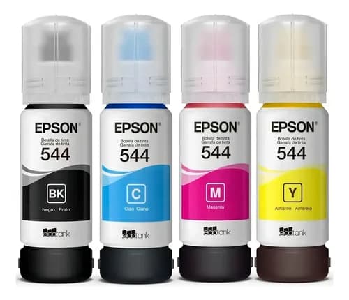 Combo X4 Tintas Epson 544 L3310 L3350 Amarillo/cian/magenta/negro