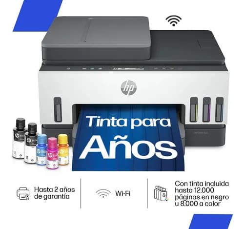 Impresora Multifunción A Color Hp Smart Tank 750 Con Wifi Blanco