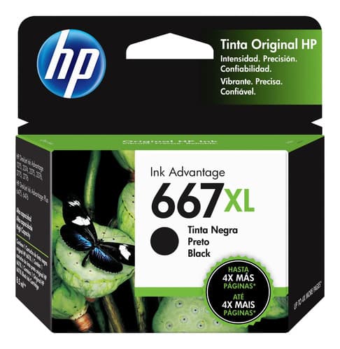 Hp 667xl Cartucho Color Negro 1275 2775 2375 2875 4175