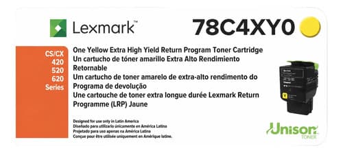 Toner Lexmark 78c4xy0 Cs420 Cs520 Cs620 Cx420 Cx520 Amarillo Amarillo