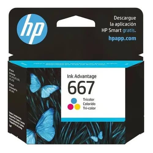 Cartucho De Tinta Hp 667 Tricolor (3ym78al)