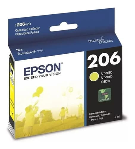 Cartucho Epson 206 Amarillo T206420 Xp2101 2101