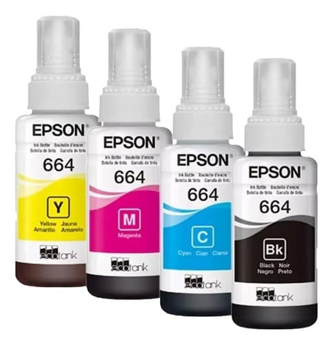 Tinta Epson 664 X4 Colores 300 350 355 365 375 455 555 1300