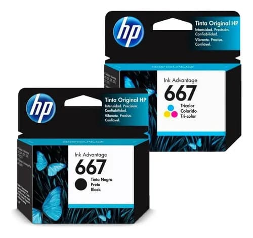 Cartucho Hp 667 Deskjet Advantage Negro Y Color 4ml