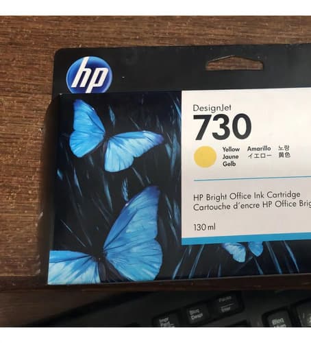 Cartucho De Tinta Hp 730 Amarillo 130 Ml