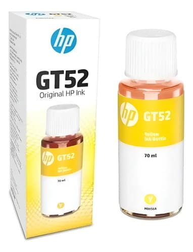 Botella Tinta Hp Gt52 Amarillo 5820 Gt410 Gt415 Original Amarillo