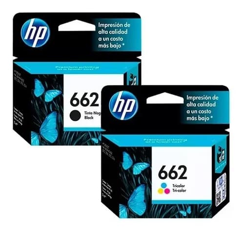 Combo Cartucho Hp 662 Negro + Color 1515 2515 2545 3515 3645