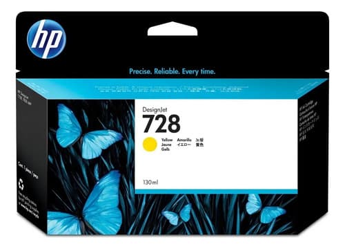Cartucho De Tinta Hp 728 Color Amarillo De 130 Ml