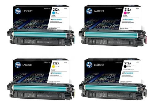 Pack X4 Toners Hp 212a Laserjet M554 M578 Combo 4 Colores Negro/cian/magenta/amarillo