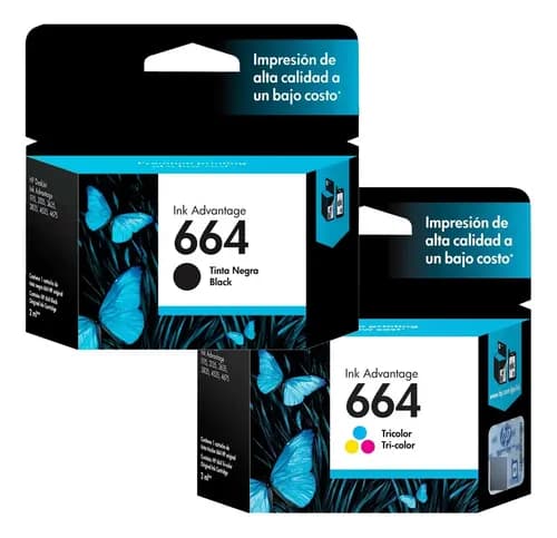 Cartucho Hp 664 Kit X2, Negro Y Color