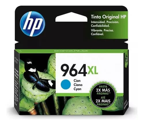 Cartucho Tinta Hp 964xl Cyan Cian Original 9010 9020 3ja54al