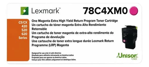 Toner Lexmark 78c4xm0 Cs420 Cs520 Cs620 Cx420 Cx520 Magenta Magenta