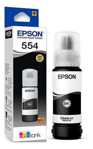 Tinta Negra Epson T554 70 Ml Pigmentada L8160/l8180 Negro
