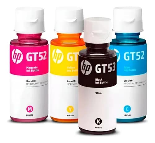 Tintas Hp Gt53 + Gt52 4 Colores 315 410 415 515 530 533 615 Amarillo, Negro, Cyan, Magenta