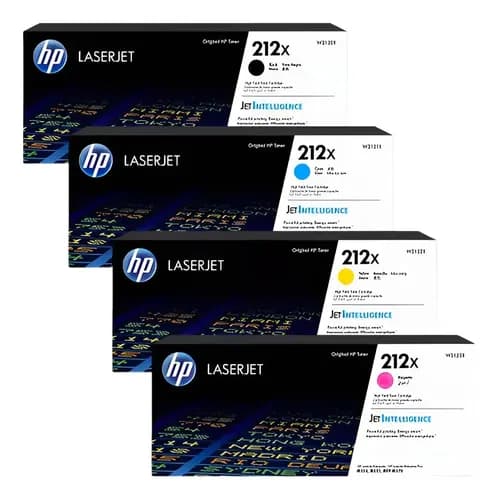 Combo Toner Hp 212x Negro Cian Magen Amari M554 M555 M578 Negro/cian/magenta/amarillo