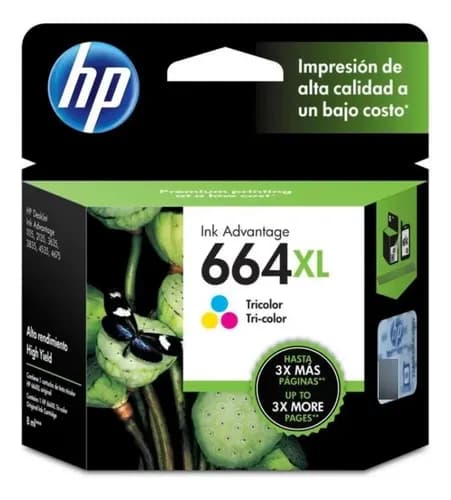Cartucho Hp 664 Xl 664xl Color F6v30al  Garantía Original