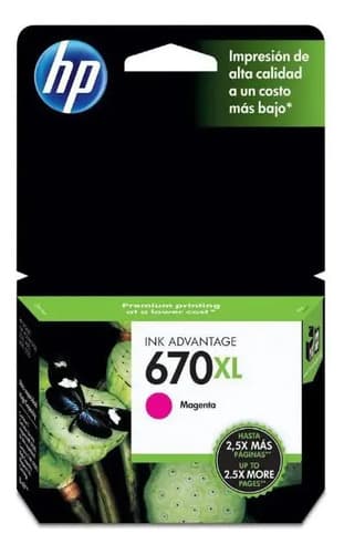 Cartucho De Tinta Hp 670xl Magenta Para Ink Advantage