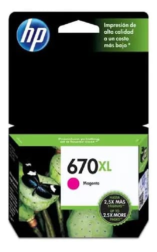 Cartucho Hp 670 Xl Magenta Cz119al  Vencido Original