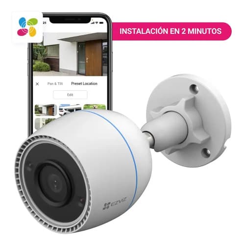 Cámara De Seguridad Ezviz H3c 2mp Vision Nocturna Con Wifi Blanco