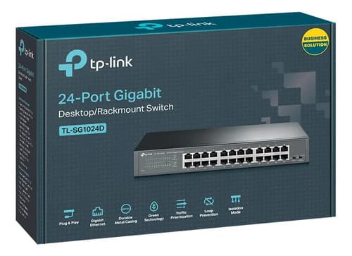 Switch Tp-link Tl-sg1024d 24 Puertos Gigabit Rack