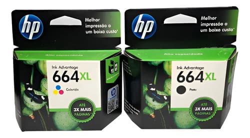 Cartucho De Tinta Hp 664xl Color Negro/tricolor De 8 Ml 2 Un