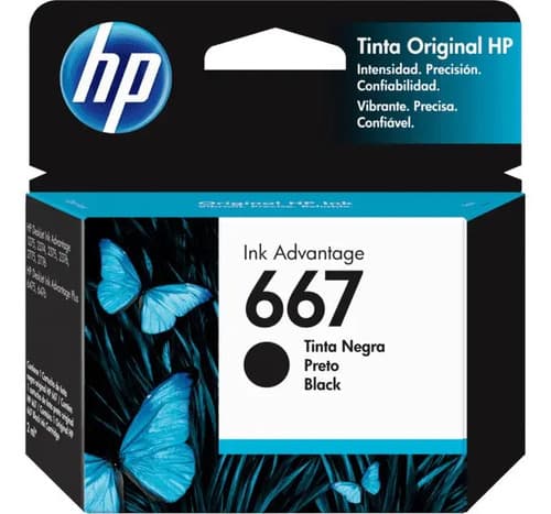 Cartucho Hp 667 Negro 1275 2375 2775 2875 4135 4145 Original