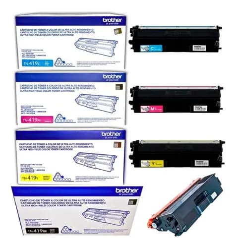 Toner Brother Tn419 Combo 4 Colores  419 8360 8610 8900 9570 Negro Cian Amarillo Magenta