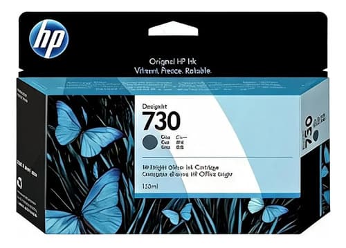 Cartucho Hp 730 Gris Original P2v66a 130ml T1600 T1700