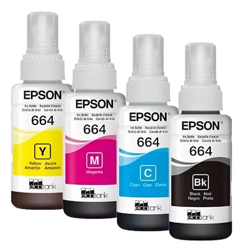 Tinta Epson 664 X4 Colores 300 350 355 365 375 455 555 1300