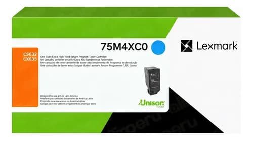 Toner Lexmark 75m4xc0 Cian Cs632 Cx632 Cx635 Cian