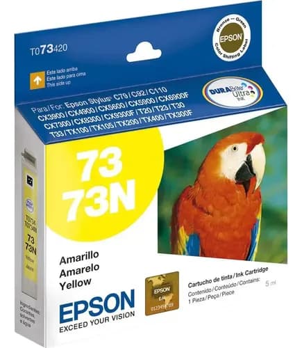 Cartucho Epson 73 Amarillo T073420 Tx200 Tx210 Tx220 Tx300 