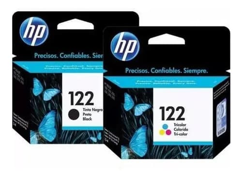 Combo Cartucho Hp 122 Negro + Color 1000 2000 3000 3050