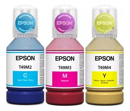 Pack De Tintas De Sublimación Epson T49m Magenta, Cian Y Amarillo Para F570 Y F170 Magenta - Cian - Amarillo