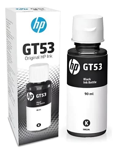 Botella De Tinta Hp Gt53 Negro 90 Ml Reemplazo Gt51 Original Negro