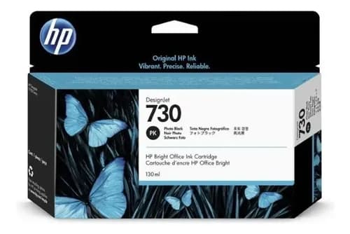 Cartucho De Tinta Fotográfica Hp T1600 T1700 T2600 P2v67a Color Black Color 130 Ml