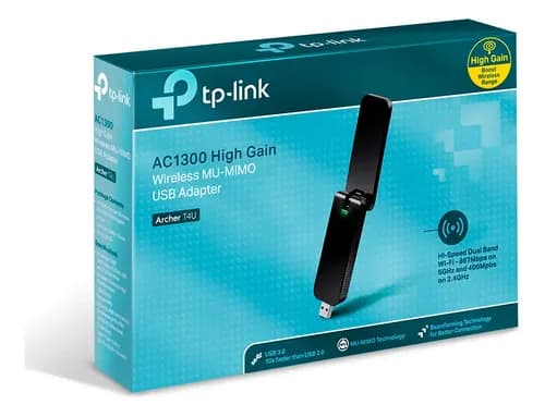 Adaptador Wifi Tp-link Ac1300 T4u Usb3.0 Dual Band 5ghz Mimo