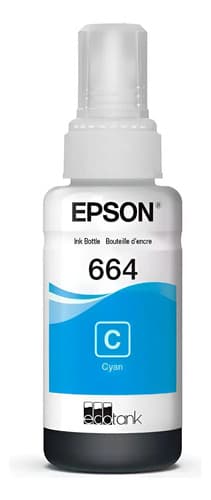 Tinta 664 Cian L120 L200 210 L300 L350 L355 L455 L555 L1300
