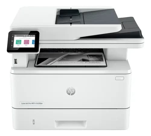 Impresora Multifunción Monocromática Hp Laserjet Pro 4103fdw Con Wifi Blanco