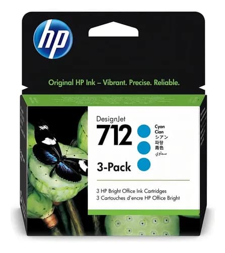 Cartucho Hp 712 Ciano (paquete C/3) 3ed77a Hp