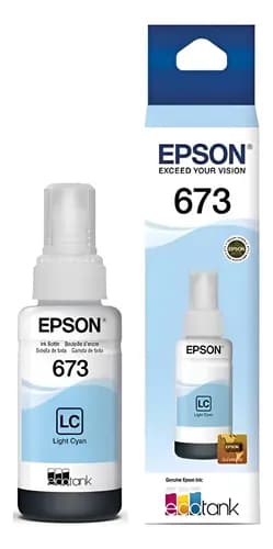 Tinta Epson 673 Color Claro Ligth T673520 T673620 Light Cian