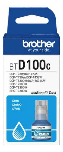 Tinta Brother Btd100c Cyan T230 T430w T530dw T730 T830dw Cian