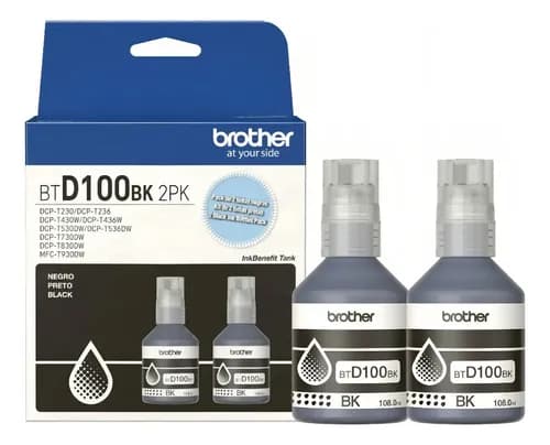 Brother Btd100bk Tinta Negra 108 Ml 1 Pack Original Negro
