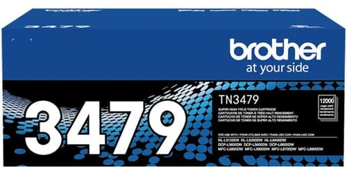 Toner Brother Tn3479 Negro 12000 Páginas Para Impresoras Hl-l5100dn, Hl-l6200dw, Hl-l6400dw, Dcp-l5600dn, Dcp-l5650dn, Mfc-l5800dw, Mfc-l6900dw