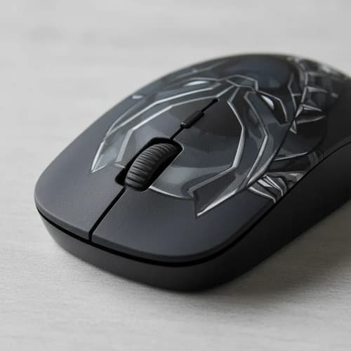 Xtech Mouse Inalámbrico Usb Negro Edición Pantera Negra Negro