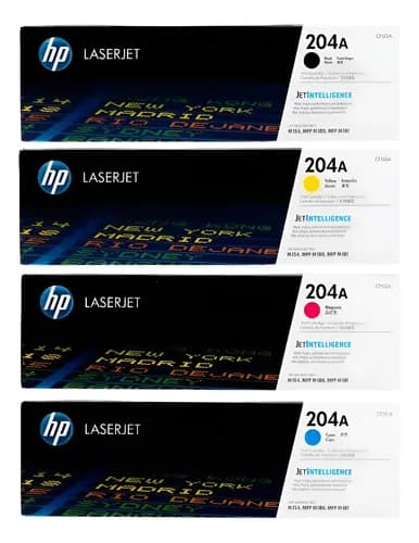 Combo Toner Hp 204a Cf510a Cf511a Cf512a Cf513a Original Negro/cian/magenta/amarillo
